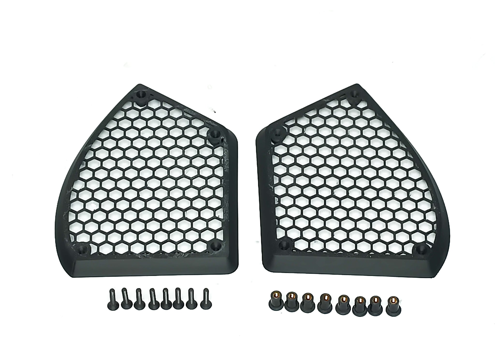 Black Mesh Speaker Grill Covers For Harley Touring Batwing Fairing