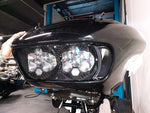 Road Glide Baja Designs lp6 headlight bracket, wiringharness, fillerpanel.